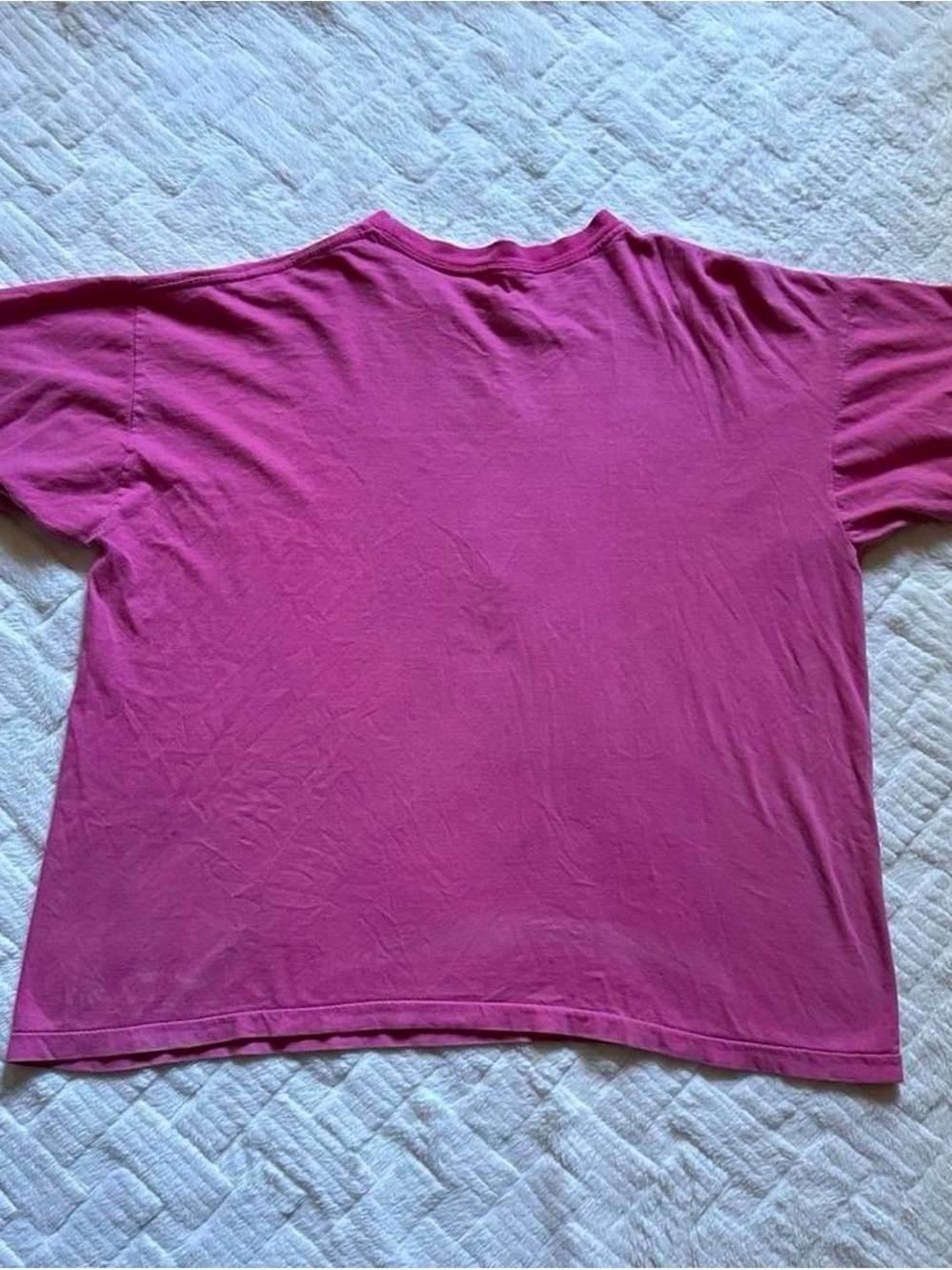 Vintage 1990s Ford Mustang Pink Tee with Red Mustang Graphic XL - Picture 6 of 7